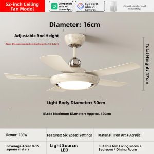QINGYAO | Large Wind Power Quiet Ceiling Fan Light