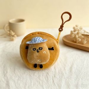 Bandai | Bộ 5 Ví Đựng Tiền Xu Hình Khoai Tây Dễ Thương Có Khóa Kéo Kèm Mũ Kẻ Ca Rô Nhiều Biểu Cảm Khuôn Mặt Túi Đựng Tiền Lẻ Nhỏ Xinh Dành Cho Lứa Tuổi Từ 14 Trở Lên