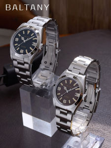 Classic Mens Automatic Mechanical Watch Sapphire Business Steel Band Retro Wristwatch 36mm Dial Stainless Steel Waterproof