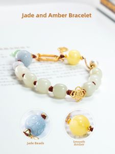 POTALA PALACE | High-end Multi-gem Jade and Amber Bracelet
