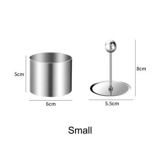 JUSTINLAU Round Stainless Steel Rices Ball Mold With Pusher Cake Mousse Ring  Food Press Tool Easy Demoulding Sushi Making Mould