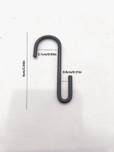 Modern Simple Black Kitchen Hook Home Goods Zinc Alloy Material No Drilling Required Stainless Steel Finish Bathroom Hardware