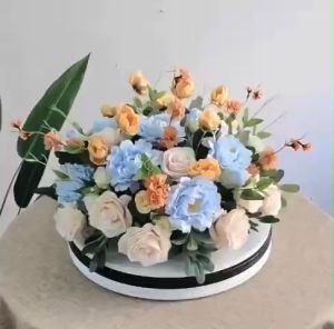 Hoa Lụa Lẵng Hoa Cắm Sẵn Nhiều Màu Sắc Dài 60cm Trang Trí Để Bàn Sự Kiện Sang Trọng DG-433