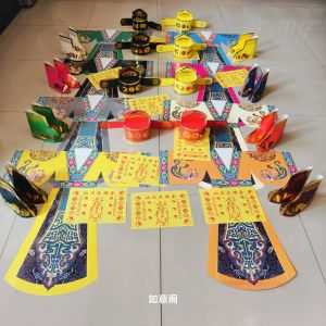 September Nine Fairy Clothes Gold Embossed Shoes And Hats Upgrade Ascend Colorful Half Finished Products Art Nouveau Style Decorations