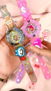 Jam Tangan Anak Labubu Kuromi Karakter Lucu dengan Lampu LED Ceria dan Desain Ergonomis yang Nyaman