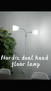【Free Bulb】Floor Lamp Nordic Study Table Floor Lamp Shade Bedroom Night Light Floor Lamp Stand