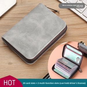 Retro Multi-Card Wallet Anti-Magnetic Anti-Scanning Credit Card Case Compact