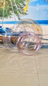 ห่วงยางเป่าลมใส พร้อมกลิตเตอร์ A0806 A0807 A0912