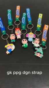 STIPA Gantungan Kunci Karakter Ganci Tas Motor Koleksi Souvenir Cry Baby Head Keychain Power Puff PPG LZ