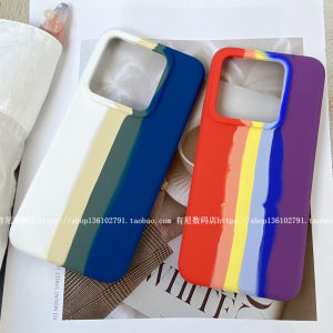 Rainbow Silicone Liquid Protective Phone Case for Xiaomi 14 pro 13 pro 11 Anti-Fall And Slippery Durable Korean Style Cover