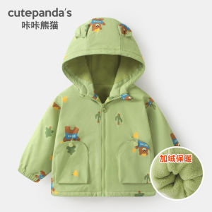 Warm Fleece Lined Hooded Baby Jacket Boys Girls Childrens Coat Stylish New Winter Clothes Autumn Spring Cotton Padded Outfit