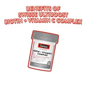 EXP 05/2027 Swisse Ultiboost Biotin + Vitamin C Complex - 60 Tablets