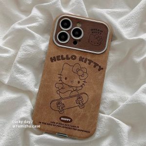 💗เทรนด์อินเทอร์เน็ตคนดัง + มีในสต็อก + การ์ตูนญี่ปุ่นน่ารักเหมาะสำหรับเคสโทรศัพท์ iPhone 16ฝาครอบป้องกัน15ฤดูใบไม้ร่วงและฤดูหนาวหนัง14 Apple 12รุ่นใหม่15 Promax พร้อมสายคล้องนางแบบผู้หญิง15 Pro