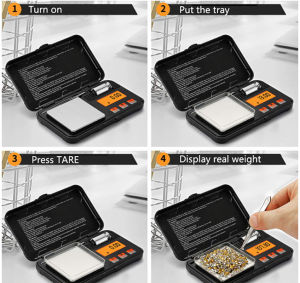 Nanafine【🔥พร้อมส่ง🔥】Portable Digital Gram Scale Stainless Steel Jewelry Scale WithLCD Display for Powder Coins Herbs and Food