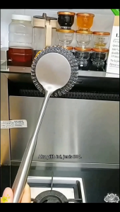 【 In Stock 】Kitchen Stainless Steel Long Handle Pot Brush Dishwashing Cleaning Brush Large Steel Ball Pot Brush