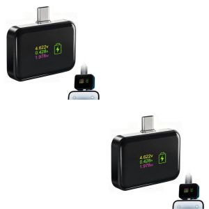 Youyuepin 2 cái Bộ chuyển đổi sạc cắt tự động 140W Đồng hồ nguồn điện hiển thị kỹ thuật số bảo vệ pin thông minh sạc đầy disconnector cho điện thoại máy tính xách tay