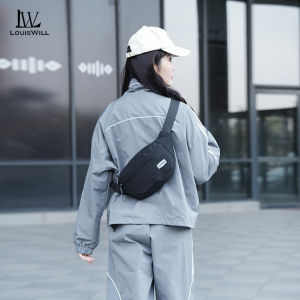 LouisWill Fashion Chest Bag Waist Bag Oxford Cloth Mens Waterproof Sports Bag Large Capacity Casual Bag Messenger Bag Outdoor Fitness Bag Travel Bag Business Bag