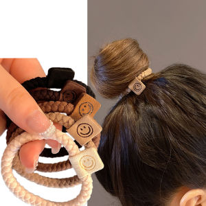 5PCS High Elasticity Durable Bold Versatile Temperament Ponytail Headband Hair Tie Accessories Head Rope Rubber Band
