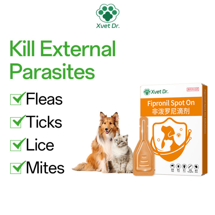 Xvet Dr. Cat Flea Dog Fleas Ticks Lices Mites Pet Drive and Kill