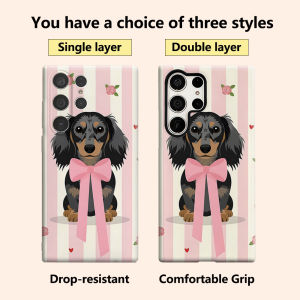 Bow Dachshund Luxury Fashion Full Lens Protective Case for Samsung Galaxy S26 S25 S24 A56 A36 Plus Ultra