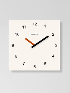 Modern Minimalist Square Art Wall Clock Living Room Decor Battery Operated Scan Second Hand Movement No Drilling Required