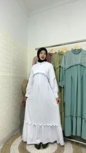 GAMIS WANITA ANISA DRESS CRINKLE MIX BRUKAT MALIKA M L XL