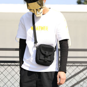 Men Shoulder Bag Turn-Lock Clasp Bag Trendy Hip Hop Retro Crossbody Bag Mens Ins Boys Disco Poor Bag