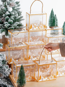 Christmas Packaging Box Candy Biscuit Transparent Snowflake Snack Gift Box Baking Box Glutinous Rice Cake Bag Caramel