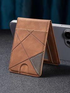 Vertical Magnetic Attraction Card Holder Wallet Style Protective Case for Apple Mobile Phone Business Personality Retro Designs