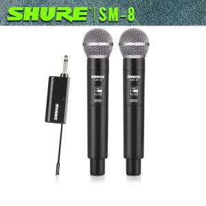 mic wireless shuer/original SM-8 vocal suara terbaik Dual handheld microphone wireless mic karaoke