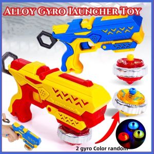 Childrens Pull String Gyro Launcher Toy Lloy Luminous Rotating Launcher Boy Birthday Gift Toy