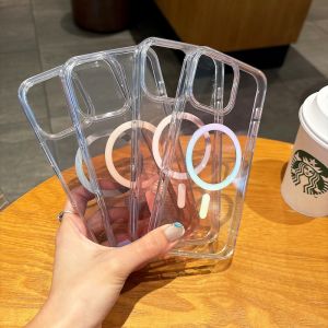 Case For Samsung Galaxy S25Ultra S24Ultra superior quality Transparent aurora Gradient Attraction Hard Casing Shockproof AntiFall Cleanfit Strong Protect Hight Quality