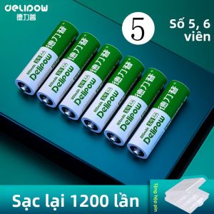 Delipow | Pin Sạc Đa Dụng AAA cho Đồ Chơi và Chuột Máy Tính 6 Cái