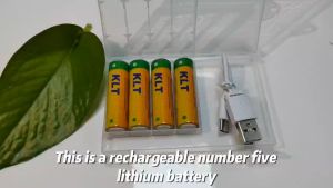 Baterai Cas KLT AA isi 2pcs Rechargeable Lithium Battery 1.5V 3400mwh