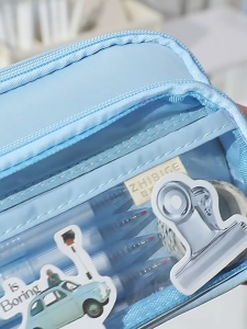 Pencil Case Transparent Large Pen bag Cosmetic Bag Multifunctional Stationery Dairly Applies