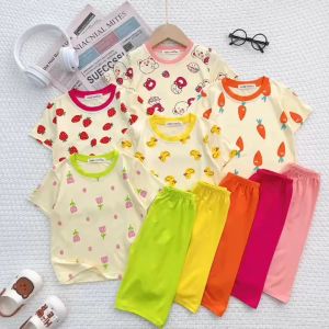 Bộ Lửng Thun Lạnh Minky Mon Cho Bé Gái Dễ Thương Mát Mẻ Thoáng Mát Cho Bé Từ 9-27kg