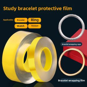 Gold Bracelet Ring Silicone Protective Cover Anti-Collision Traditional Method Spiral Wrapping Film Line Circle Fashion Jewelry