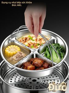 AKL | Multifunctional Segmented Stainless Steel Steaming Tray 316L
