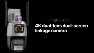 V380 CCTV outdoor waterproof APP HD 4K  wifi Security Camera Dual Lens 8X Zoom Outdoor 4MP IP Night Vision Camera Camera outdoor household 360 degrees without dead Angle binocular remote high-definition monitoring