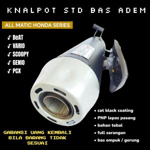 knalpot motor copy cms bas halus tidak sember all matic knalpot tsugigi all matic knalpot motor knalpot motor standar racing bas empuk gerung black coating  vario/beat/nmax/pcx