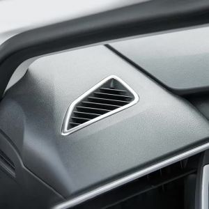 Ốp Trang Trí Cửa Gió Điều Hòa Bảng Điều Khiển Xe Toyota Corolla E210 2019-2026 Hybrid Bằng Thép Không Gỉ