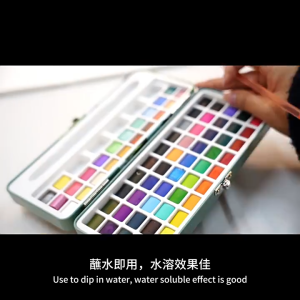 New Premium 50-Color Watercolor Paint Set with Metallic Pearls - High Transparency & Durable Solid Concentration for Art Painting and Nail Art