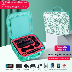 Doublepow | Túi Đựng Đồ Chơi Thể Thao Switch Animal Forest Túi Đeo Chéo Dung Tích Lớn Túi Đựng Phụ Kiện Trò Chơi Nintendo Switch Túi Đựng Toàn Bộ