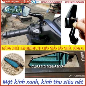 Gương Chiếu Hậu Rizoma Cao Cấp 744 Chân Ngắn Gắn Bên Trái Cho Nhiều Dòng Xe (giá 01 chiếc)