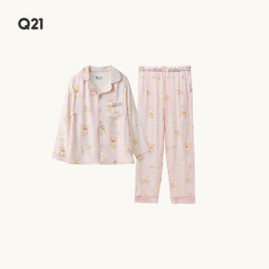 Q21 | Postpartum Nursing Sleepwear Set Bamboo Fiber Silk