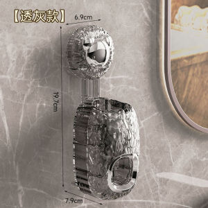 เครื่องดูดอากาศแบบติดผนังห้องน้ำแบบอัตโนมัติพร้อมชั้นวางของสำหรับแปรงสีฟัน ชุดเครื่องดูดอากาศสำหรับใช้ในบ้าน ไม่ต้องเจาะ