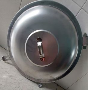 Nắp bồn inox 304 đường kính 38cm (380mm) có pát gài nắp bồn Sơn Hà ngang