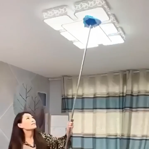 Ceiling Mop Long Handle Mop 180 Rotating Triangle Mop Mop for Floor Wall-mounted Home Brush