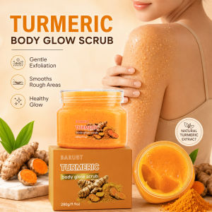 BARUB Turmeric Body Brightening Scrub with Delicate Exfoliating Particles Makes the Skin Feel Smooth