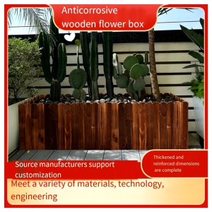 Antifungal wood plant growing box outdoor growing box sturdy and durablePotted vegetable garden